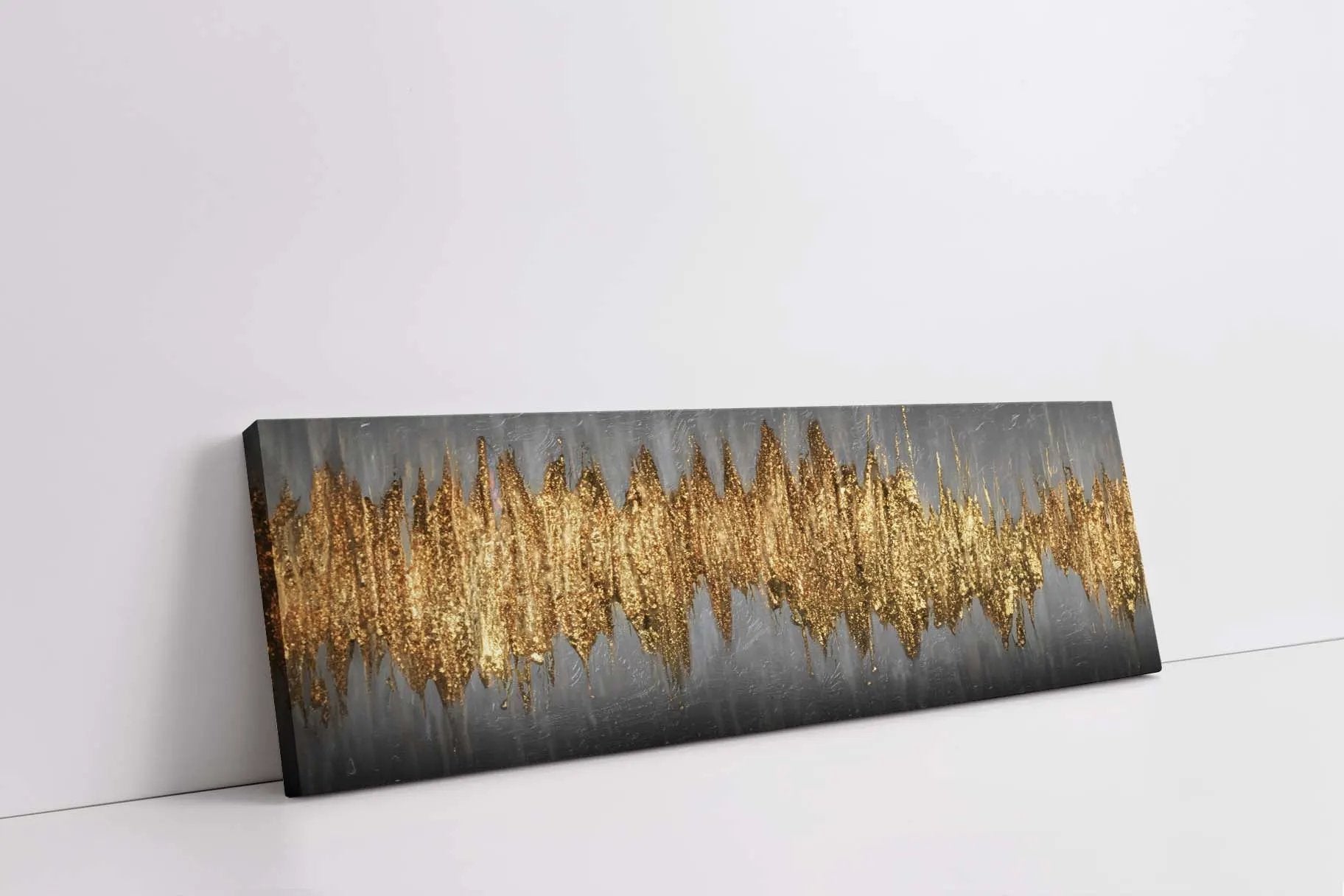Large Gold Abstract Artwork-Canvas Wall art- Fine Art by Gtaart.ca