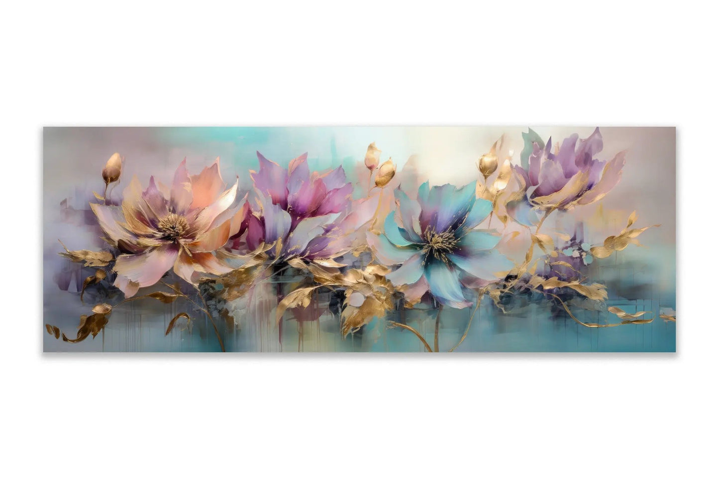 Flowers Canvas Art - Floral Symphony-Wall decor by Gtaart.ca
