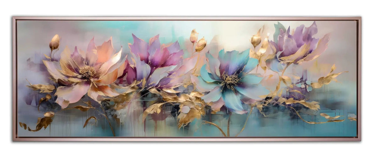 Flowers Canvas Art - Floral Symphony-Wall decor by Gtaart.ca