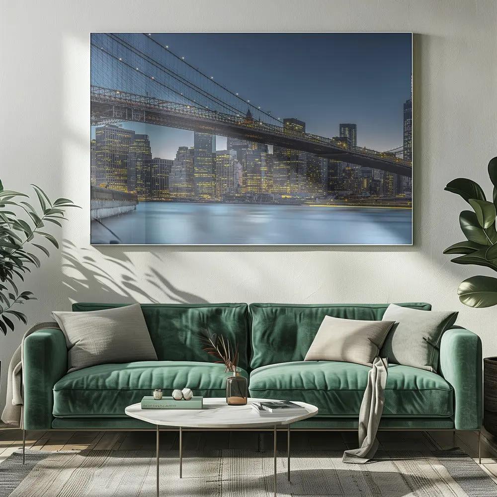 Wall art New York - Blue Hour over Manhattan by Michael Jurek