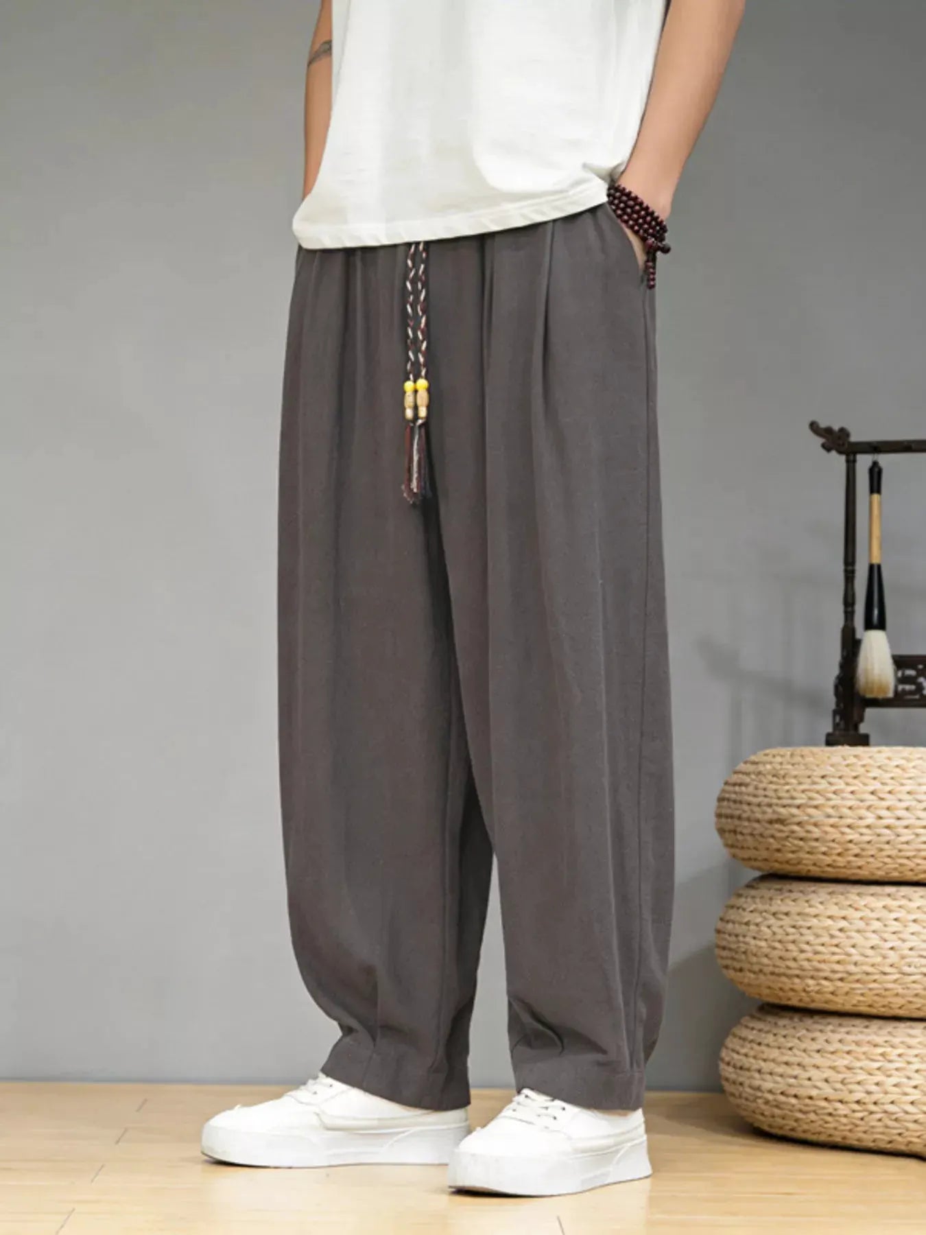 Men's Plus Size Loose Fit Casual Pants by Trendsi