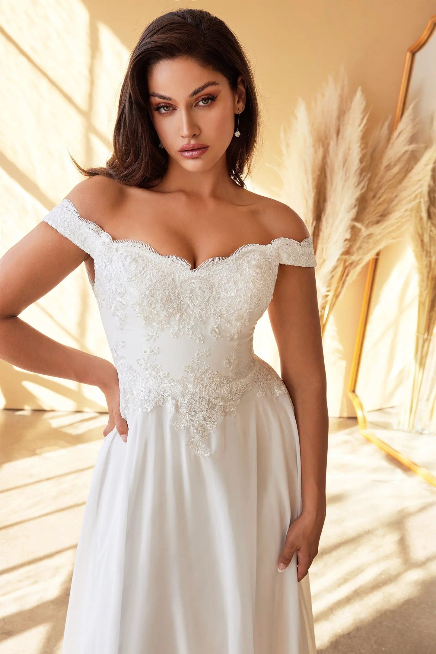 Lacelet Off The Shoulder Bridal Gown by Tux-USA