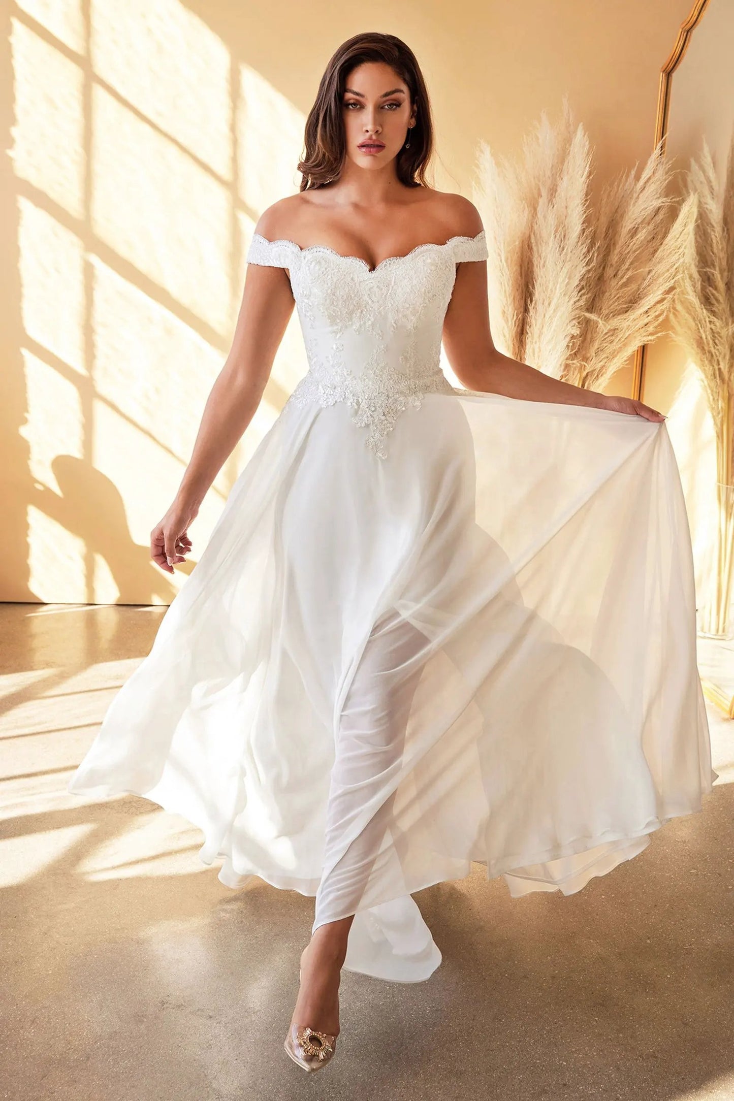 Lacelet Off The Shoulder Bridal Gown by Tux-USA