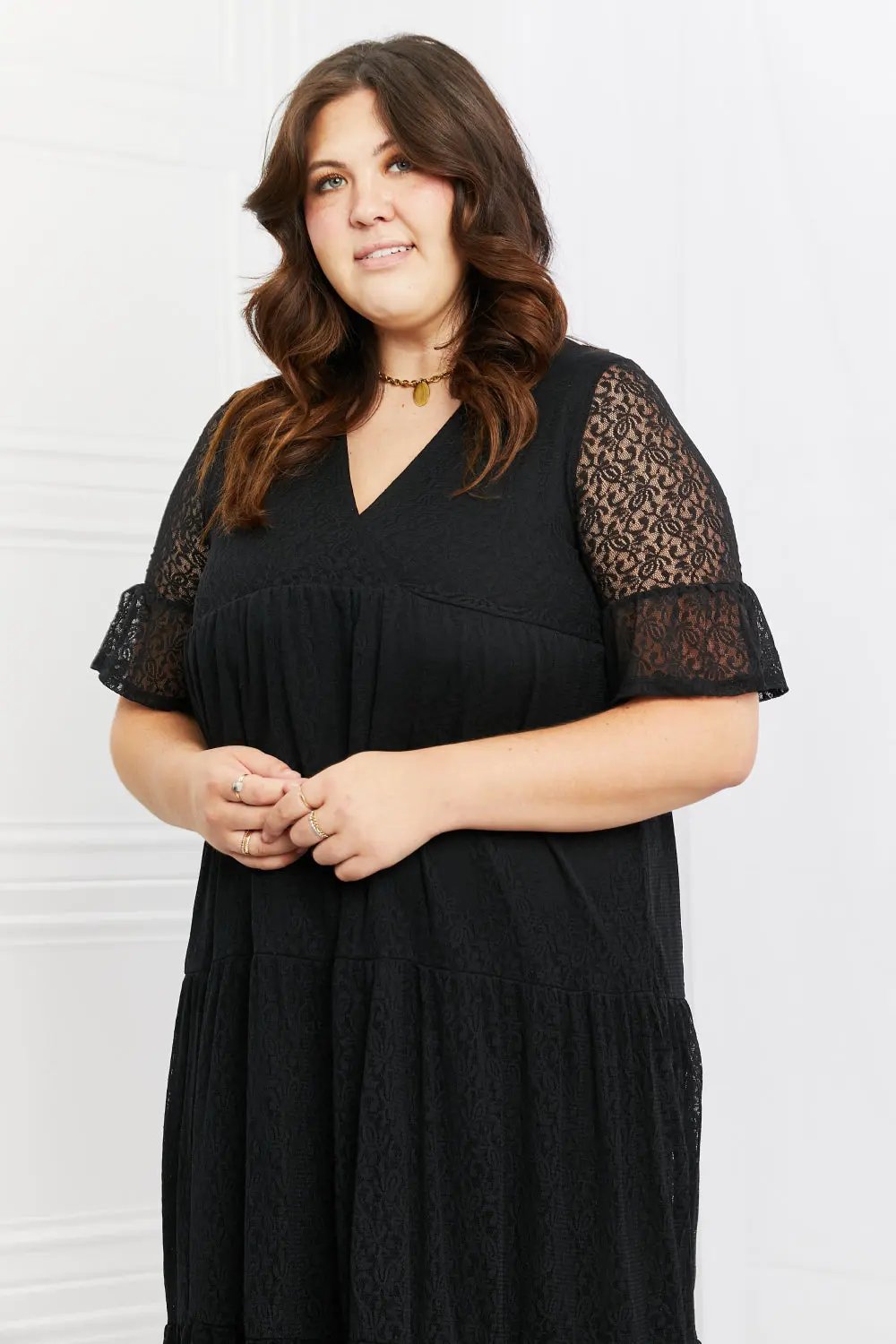 P & Rose Lovely Lace Full Size Tiered Dress by Partner Label