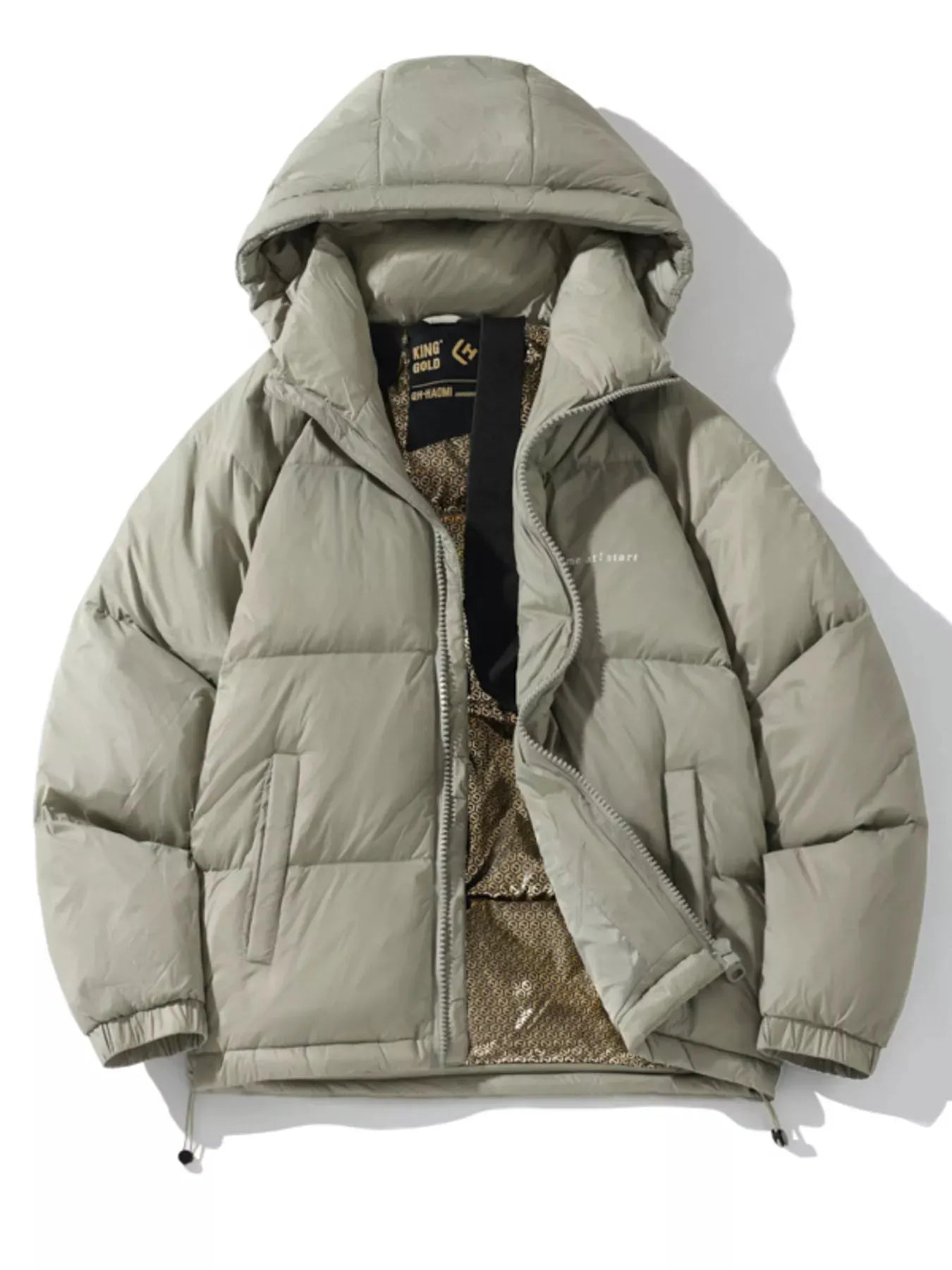 Men's Plus Size Hooded Lightweight Puffer Jacket by Partner Label