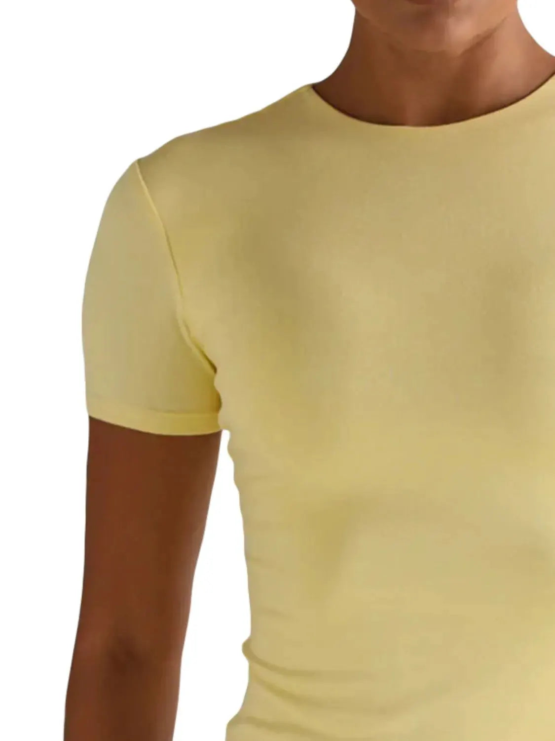 Round Neck Short Sleeve Swim Top by Partner Label