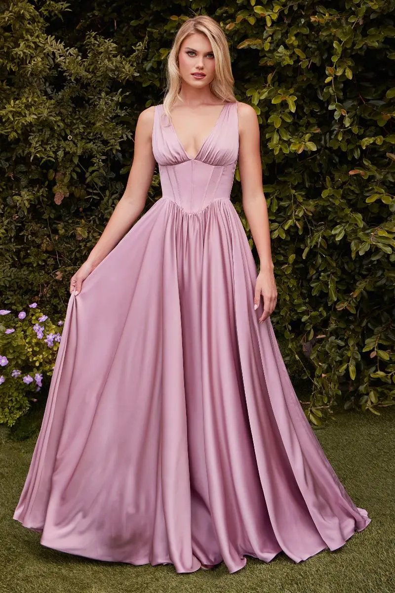 A-Line Soft Satin Dress by Tux-USA