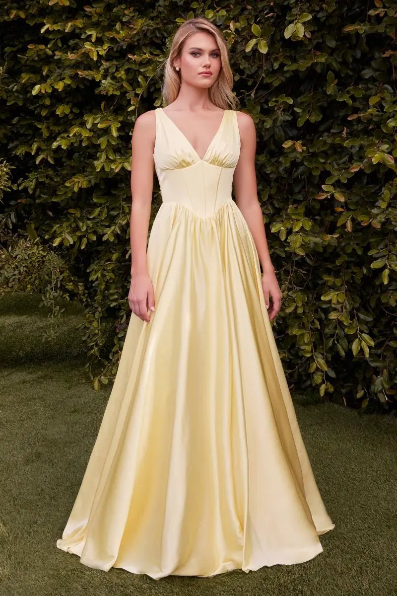A-Line Soft Satin Dress by Tux-USA