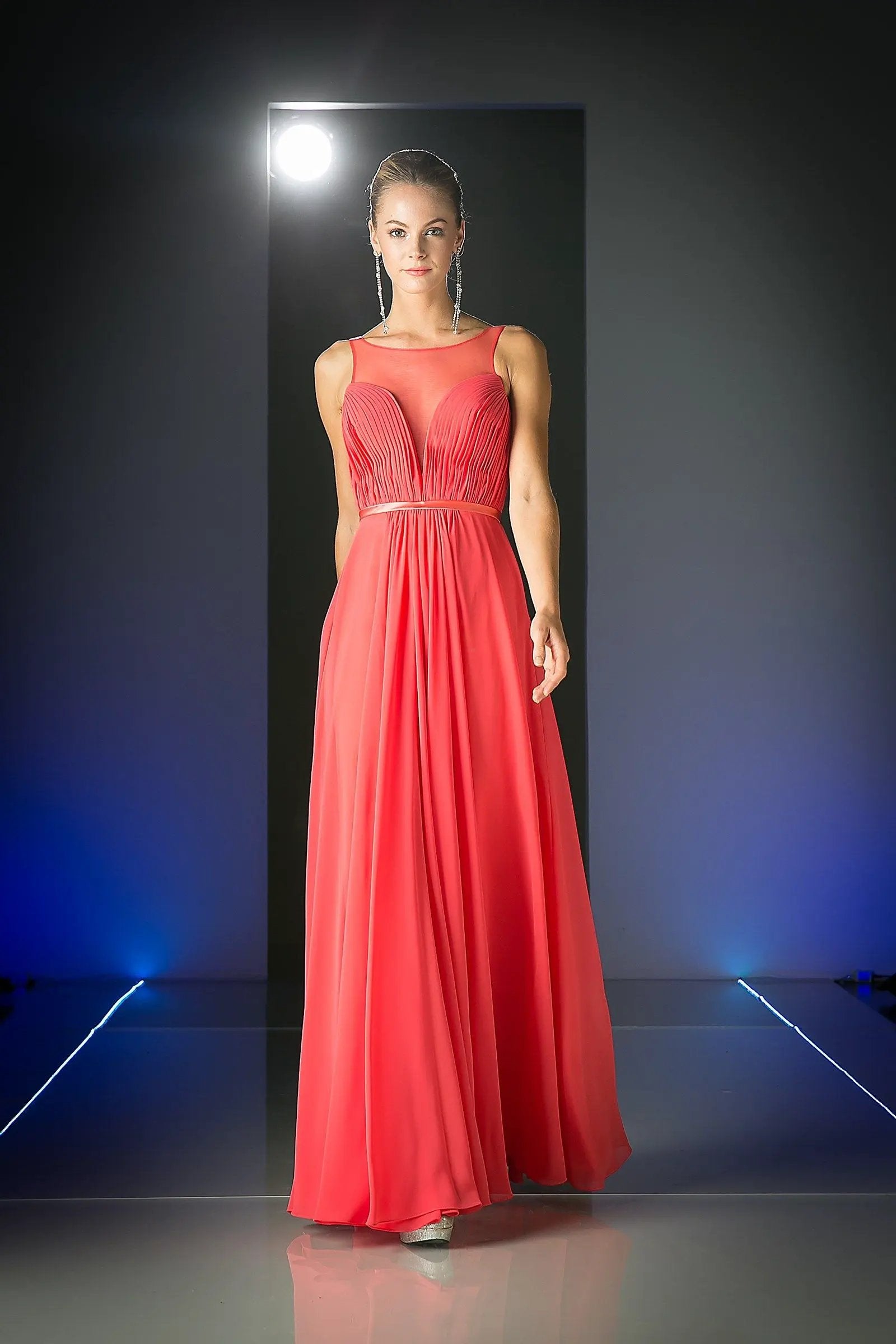 Long Illusion Sweetheart Dress by Tux-USA