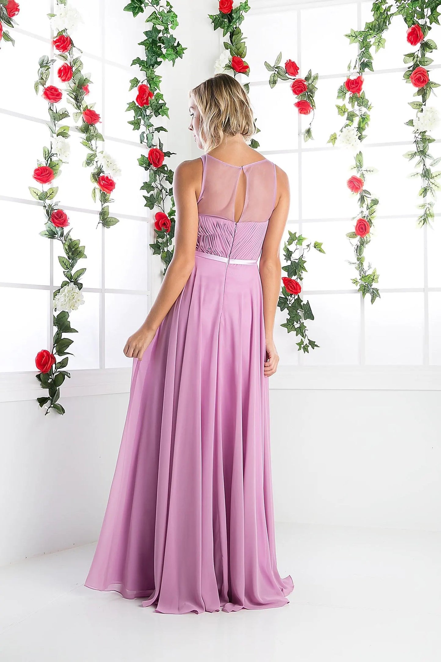 Long Illusion Sweetheart Dress by Tux-USA