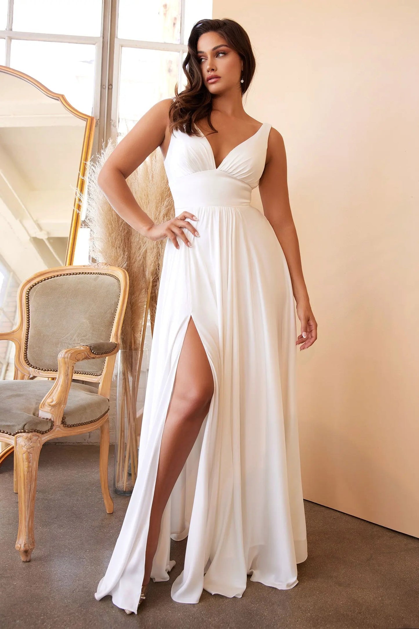 Classic Soft Satin A-Line Dress by Tux-USA