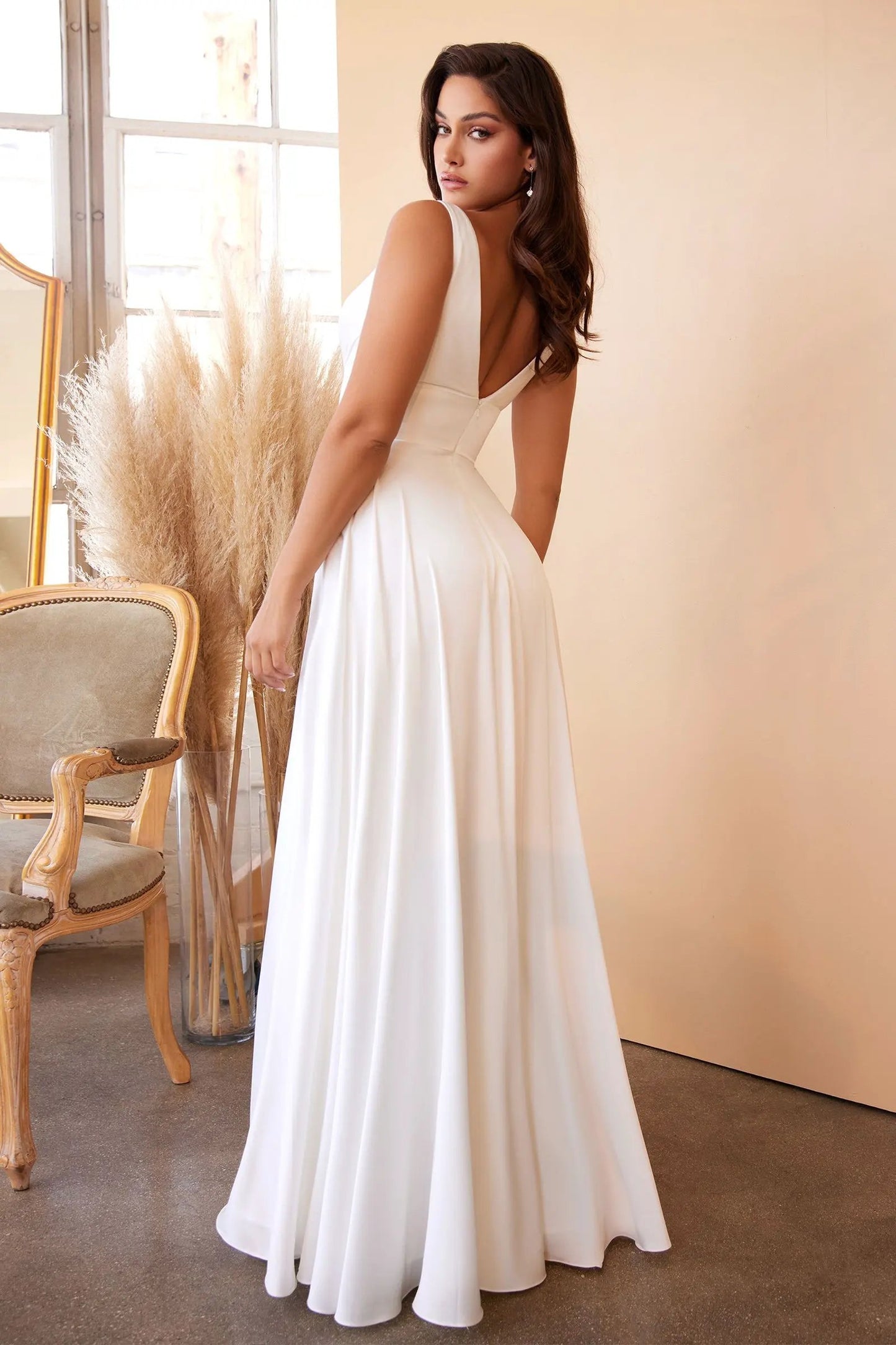 Classic Soft Satin A-Line Dress by Tux-USA