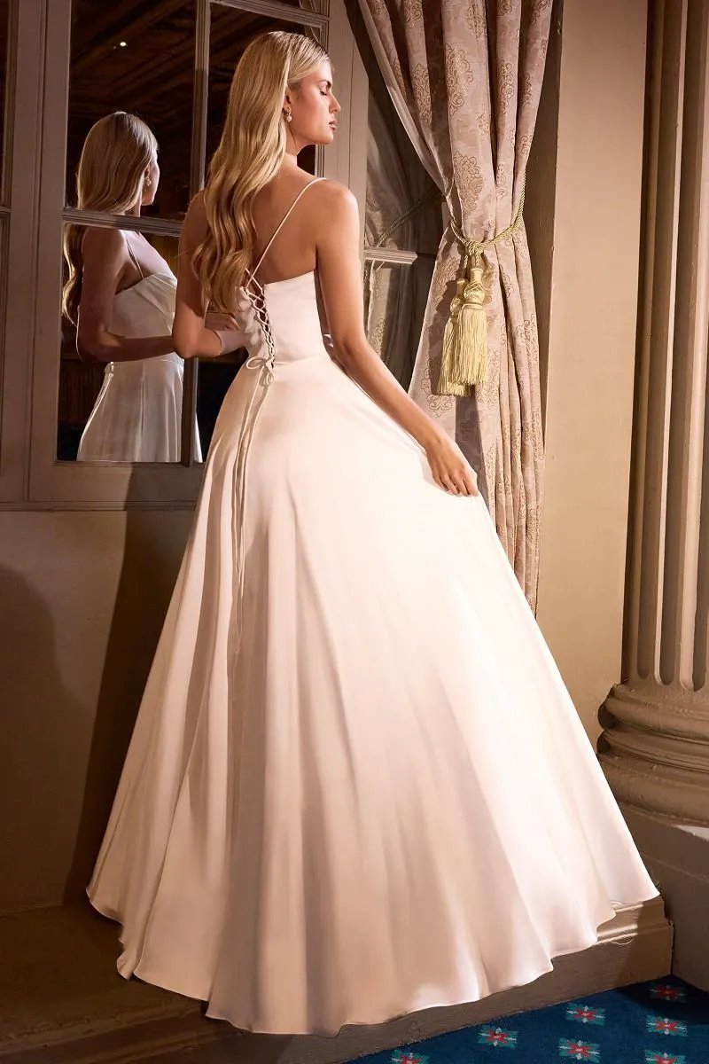 A-Line Wedding Dress With Spaghetti Straps by Tux-USA