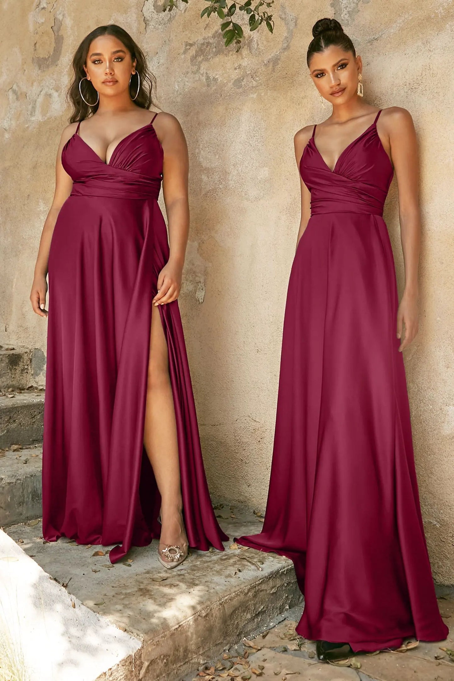 Soft Satin A-Line Sweatheart Neckline With Slit by Tux-USA