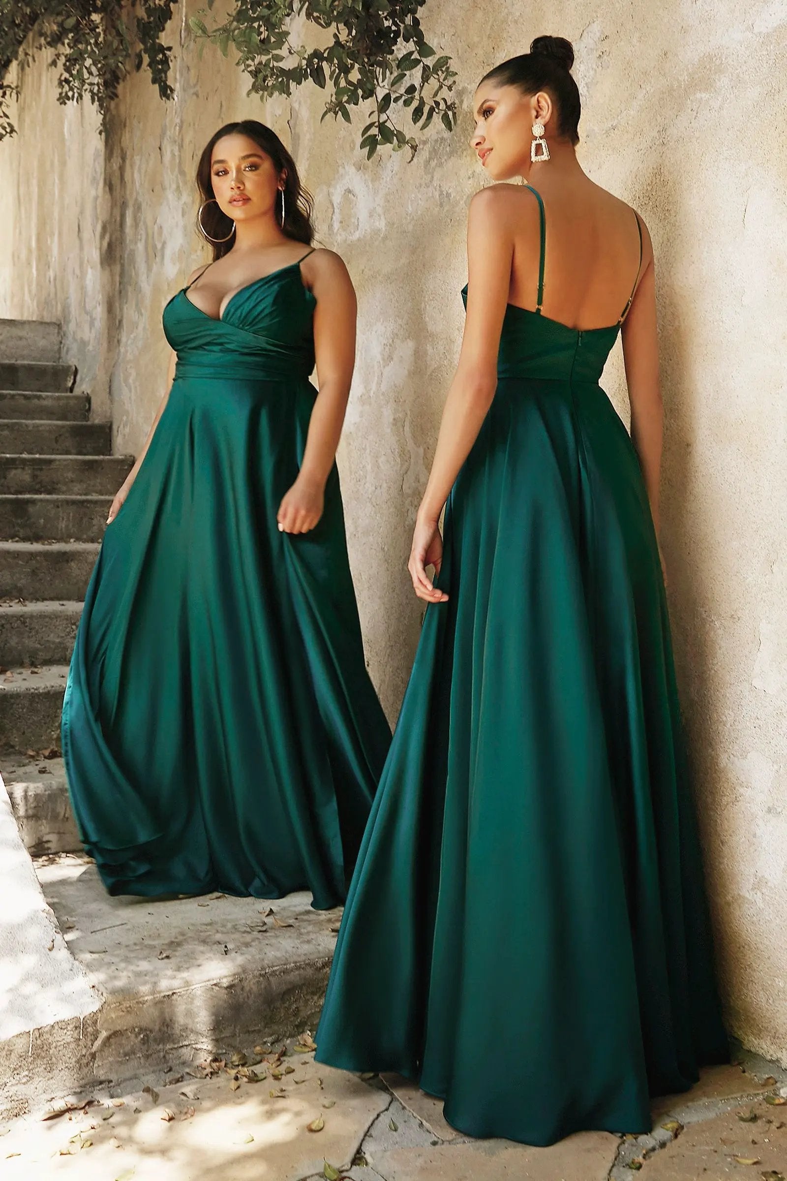 Soft Satin A-Line Sweatheart Neckline With Slit by Tux-USA
