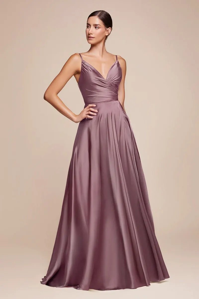 Soft Satin A-Line Sweatheart Neckline With Slit by Tux-USA