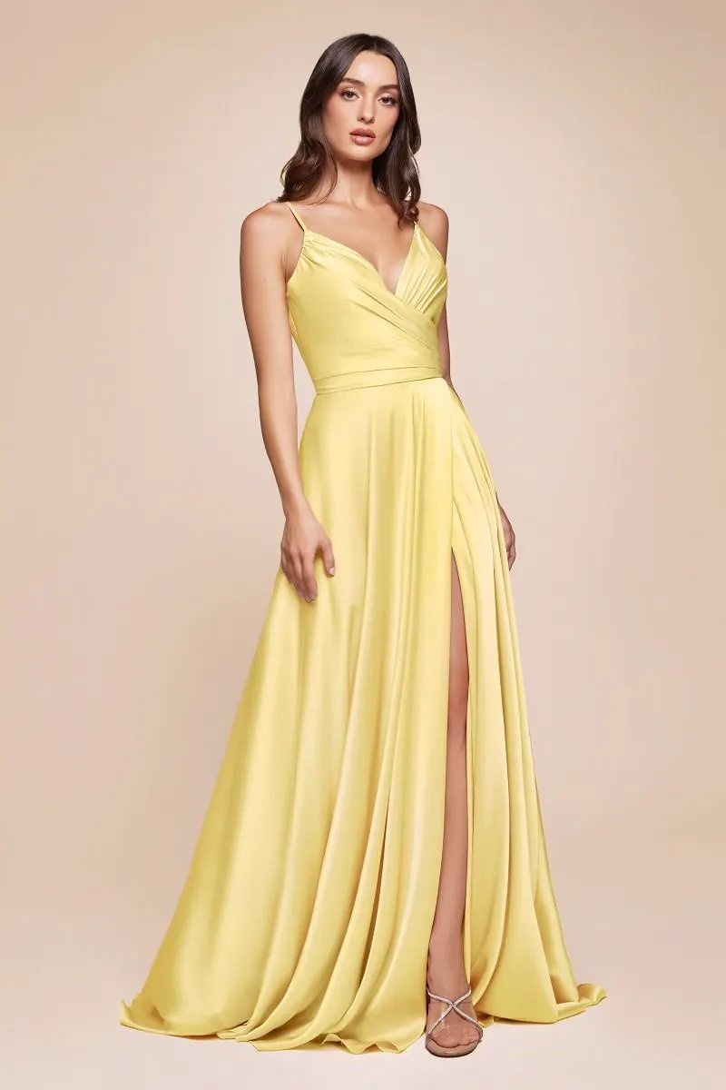 Soft Satin A-Line Sweatheart Neckline With Slit by Tux-USA