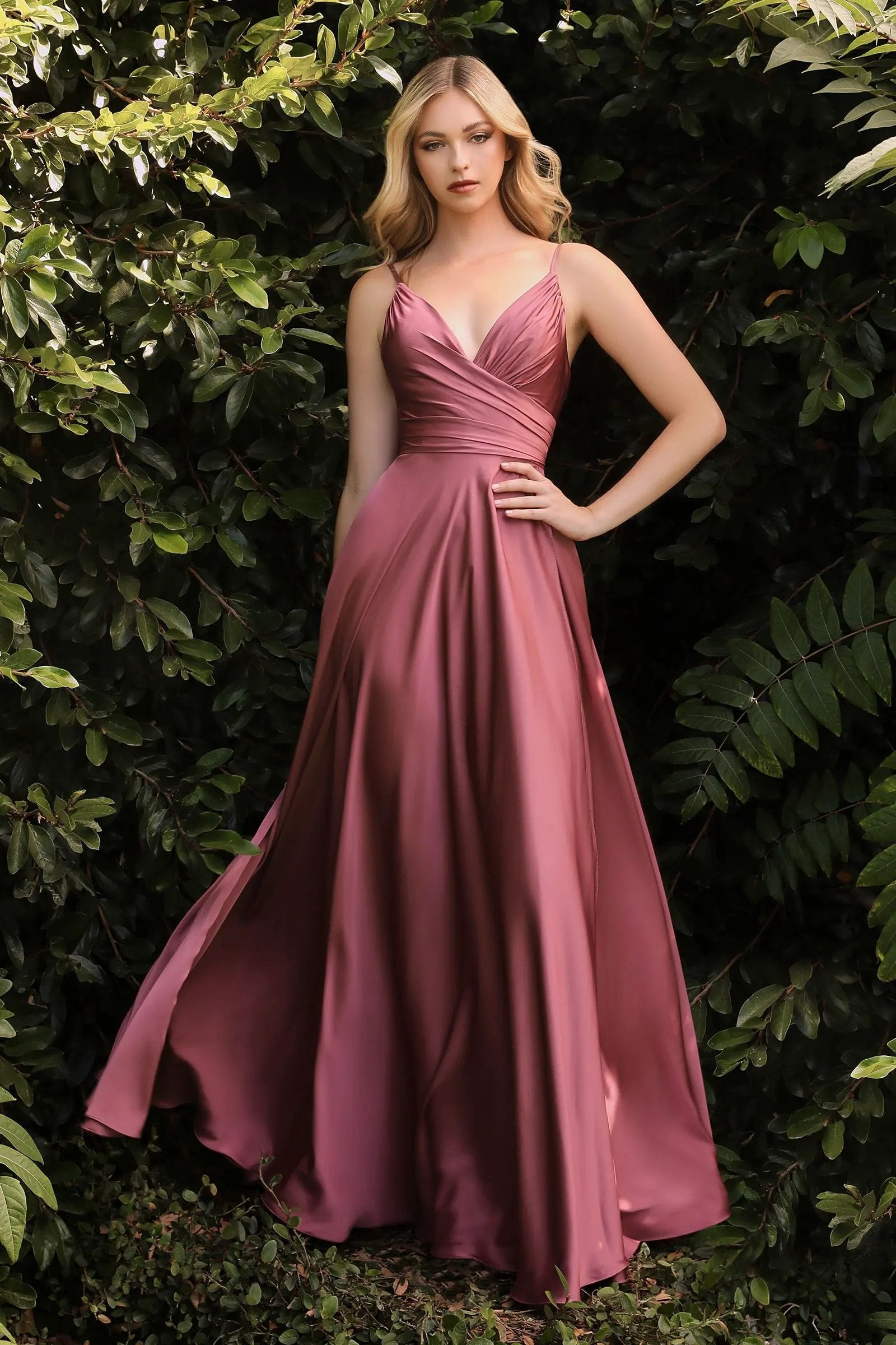 Soft Satin A-Line Sweatheart Neckline With Slit by Tux-USA