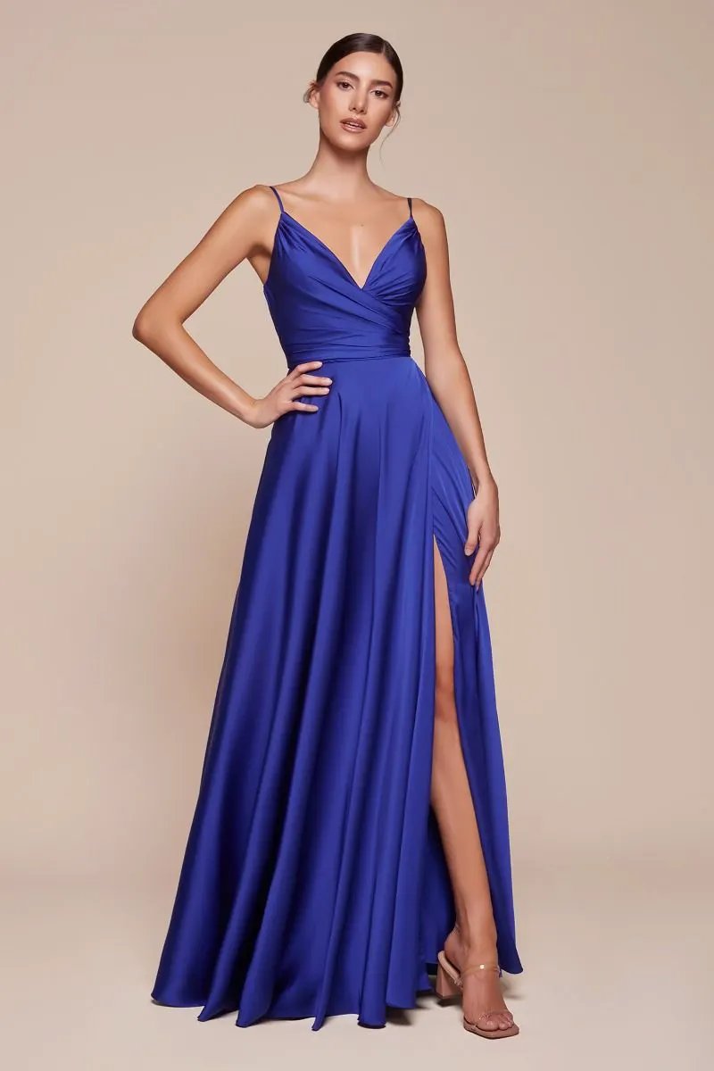 Soft Satin A-Line Sweatheart Neckline With Slit by Tux-USA