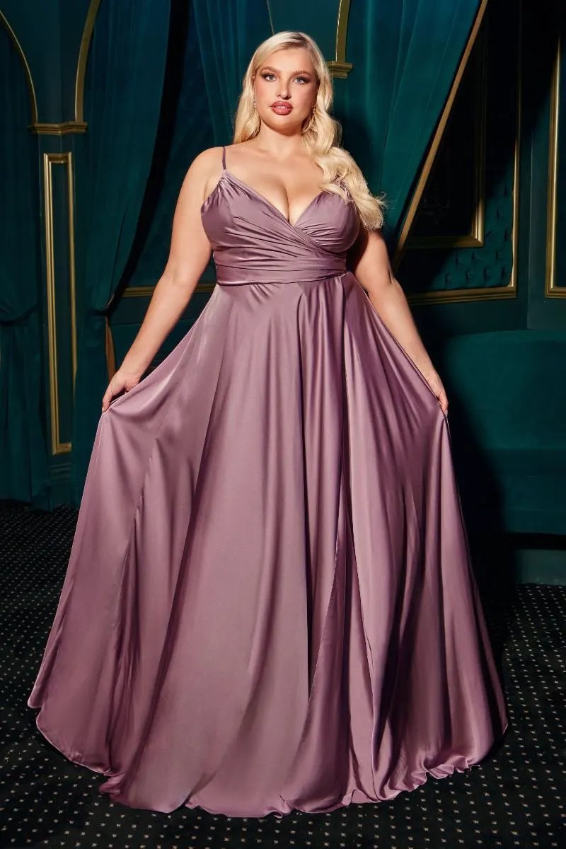 Sweetheart Neckline Soft Satin A-Line Curvy Fit by Tux-USA