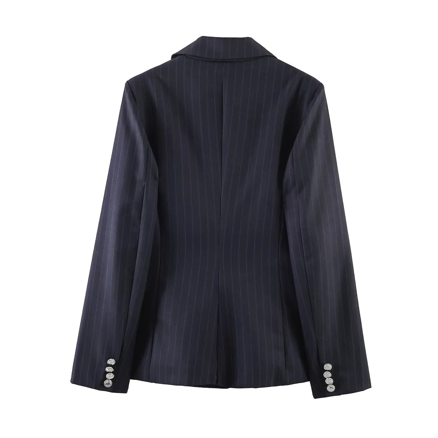Women's Jacket Dark Navy Pinstripe BYMANYC ® New York WALL STREET PINSTRIPE TAILORED BLAZER - New Collection by BYMANYC ® New York