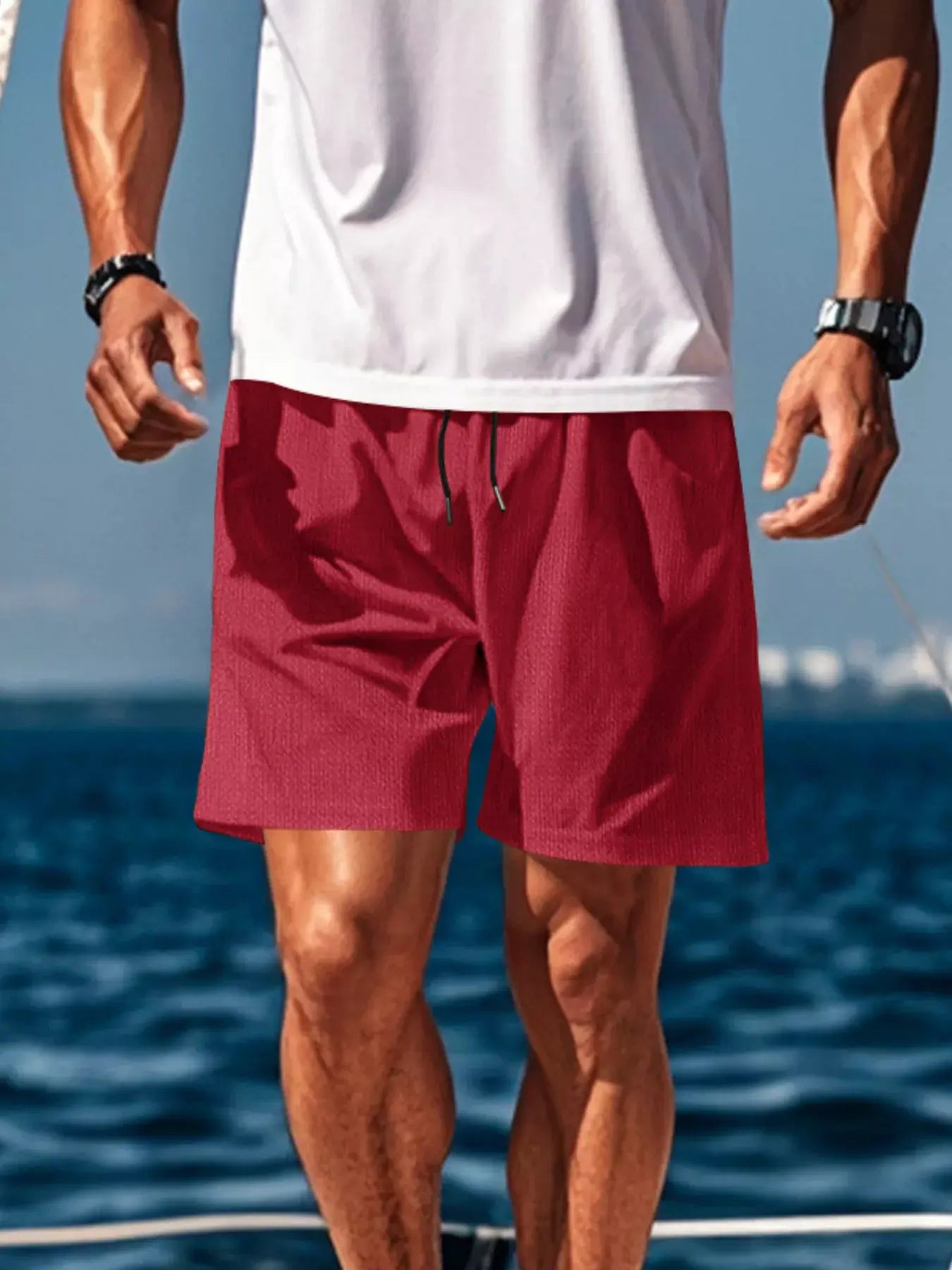 Men's Drawstring Causal Shorts by Trendsi