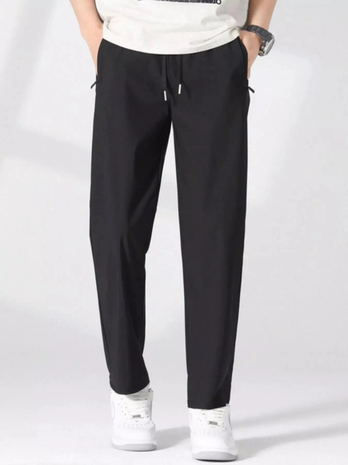 Men's Plus Size Casual Lightweight Quick-Dry Pants by Trendsi