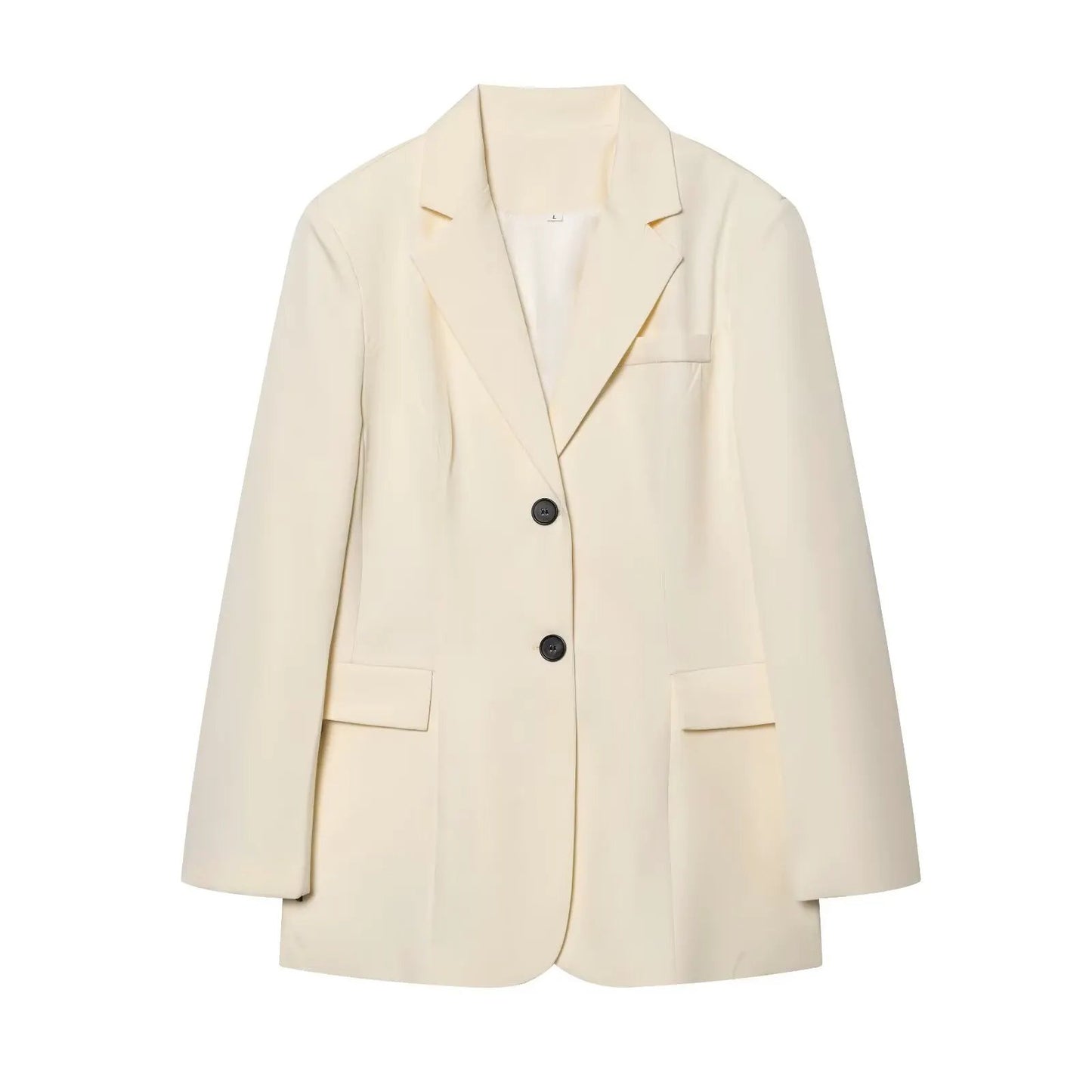 Women's Jacket Cream Oversized Blazer BYMANYC ® New York WALL STREET CREAM SINGLE-BREASTED - New Collection by BYMANYC ® New York