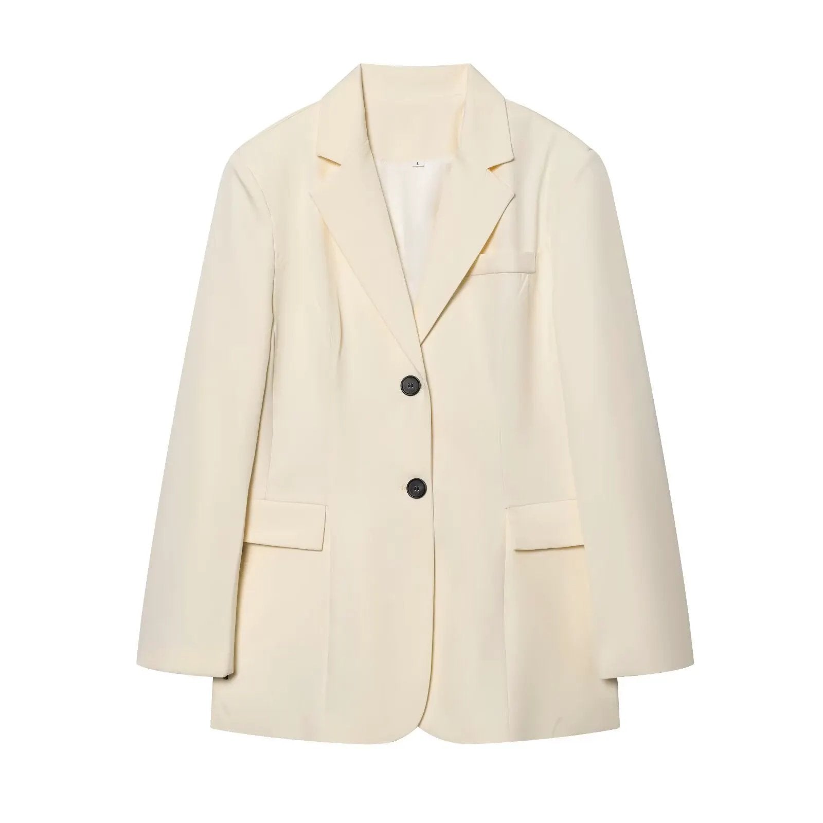 Women's Jacket Cream Oversized Blazer BYMANYC ® New York WALL STREET CREAM SINGLE-BREASTED - New Collection by BYMANYC ® New York
