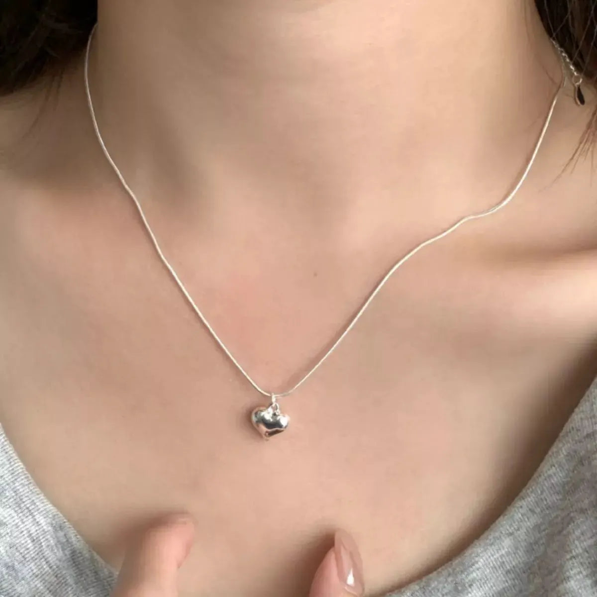 925 Sterling Silver Heart Necklace by Partner Labels