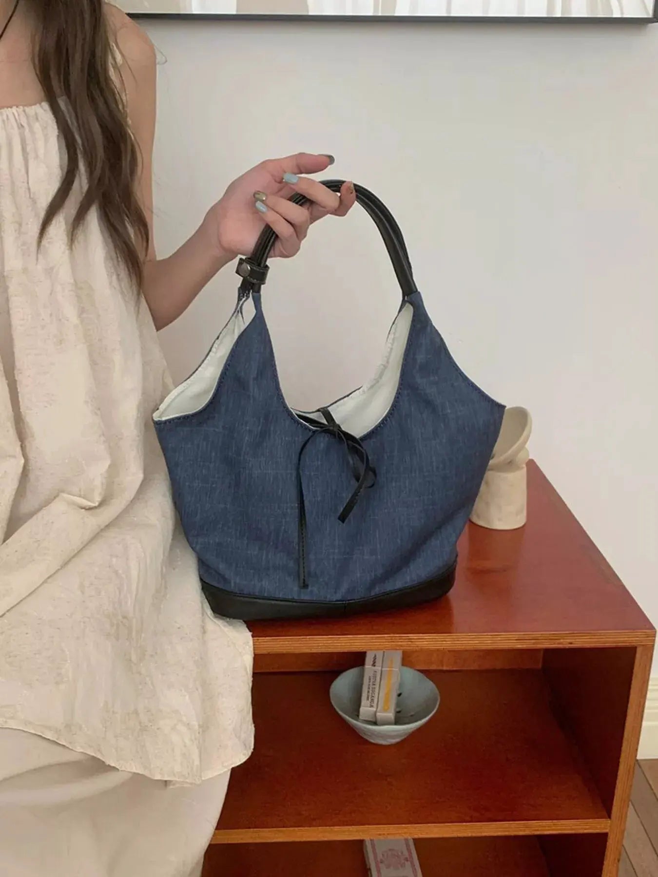 Tie Detail Shoulder Bag by Partner Label