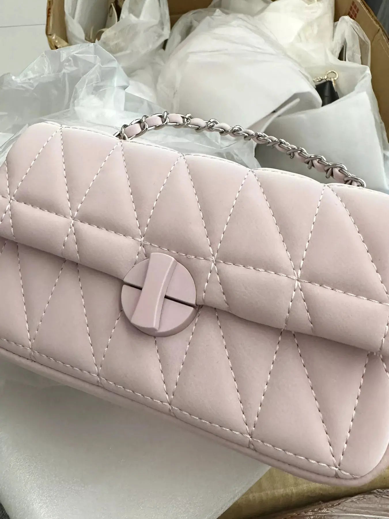 Quilted Flap Chain Crossbody Bag by Partner Label
