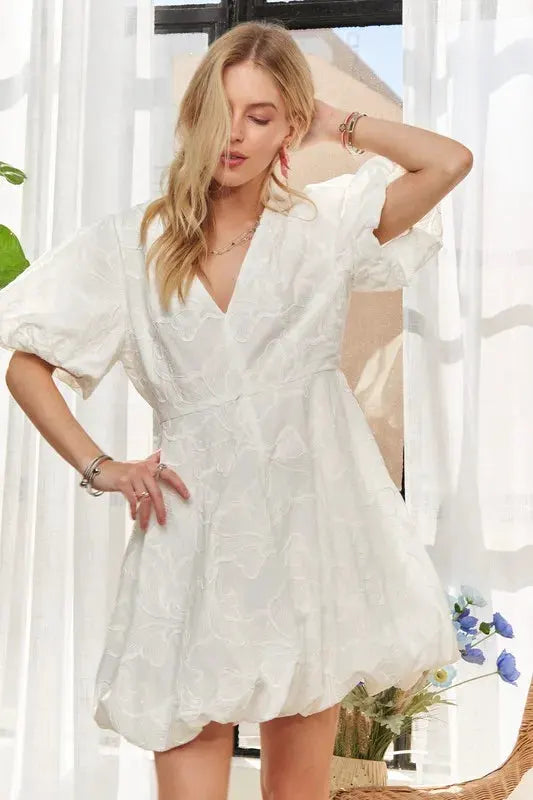 ADORA Puff Sleeve Floral Dress by ADORA