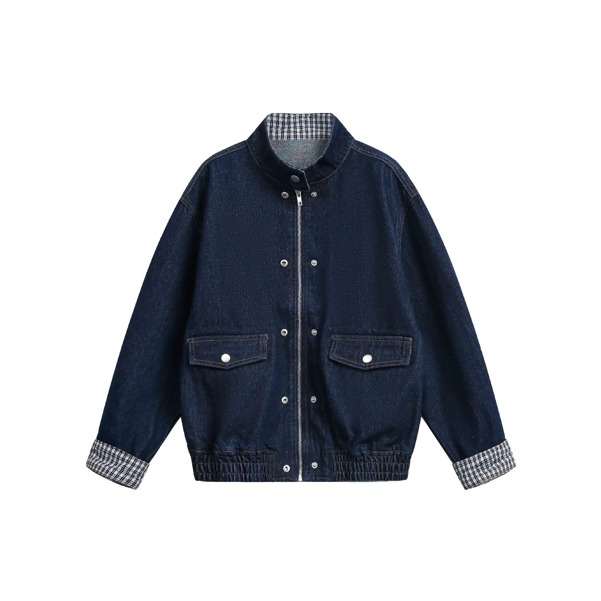 TitleWomen's All-Over Printed Denim Bomber Jacket BYMANYC ® New York CONTEMPORARY VIBRANT MODERN FASHION - New Collection by BYMANYC ® New York