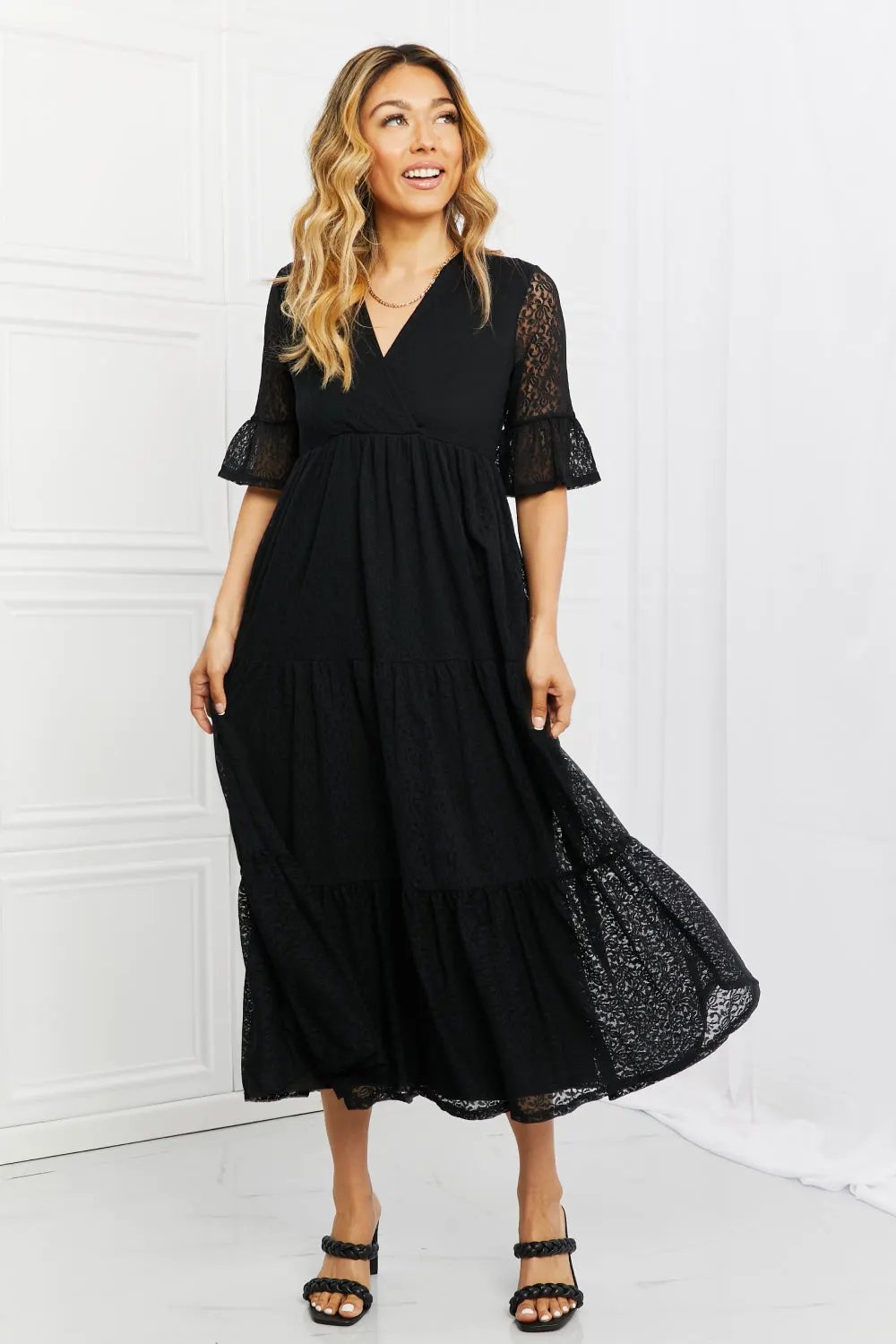 P & Rose Lovely Lace Full Size Tiered Dress by Partner Label
