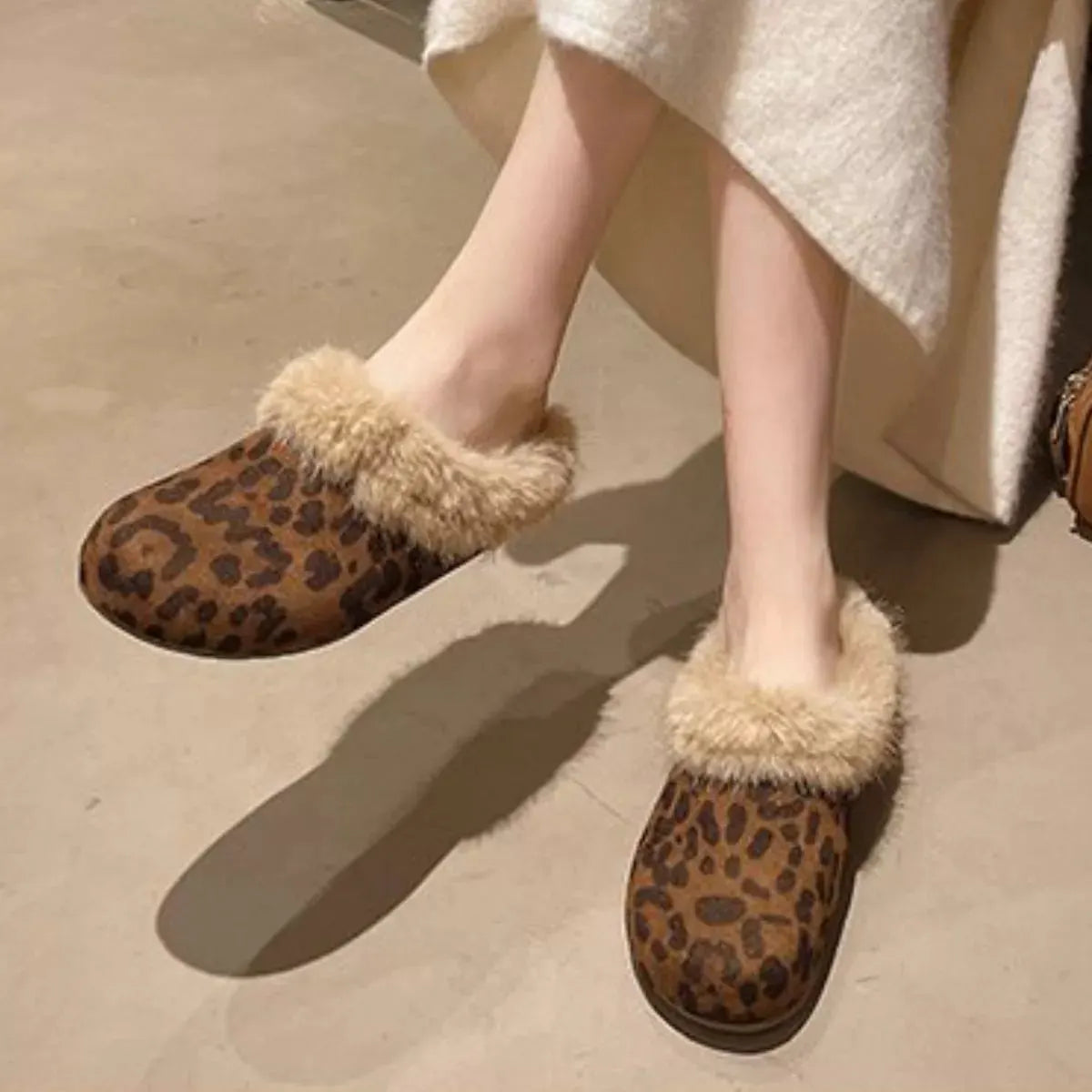 Fuzzy Plush Warm Indoor Slippers by Partnel Label