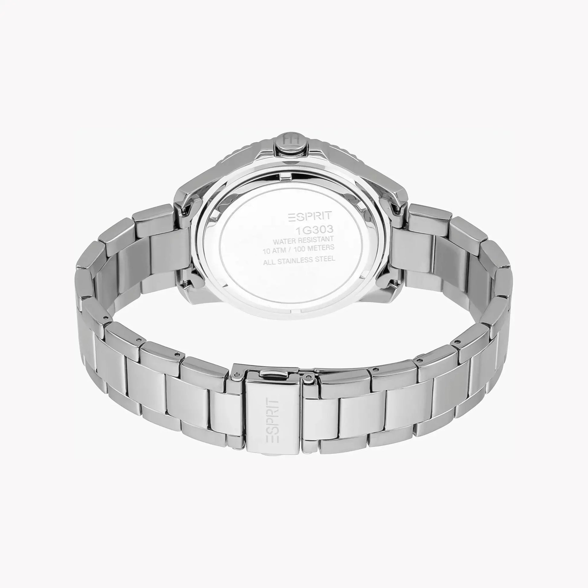 Esprit Men's Silver Stainless Steel Watch, Black Dial | Es1g051m0015 by ESPRIT