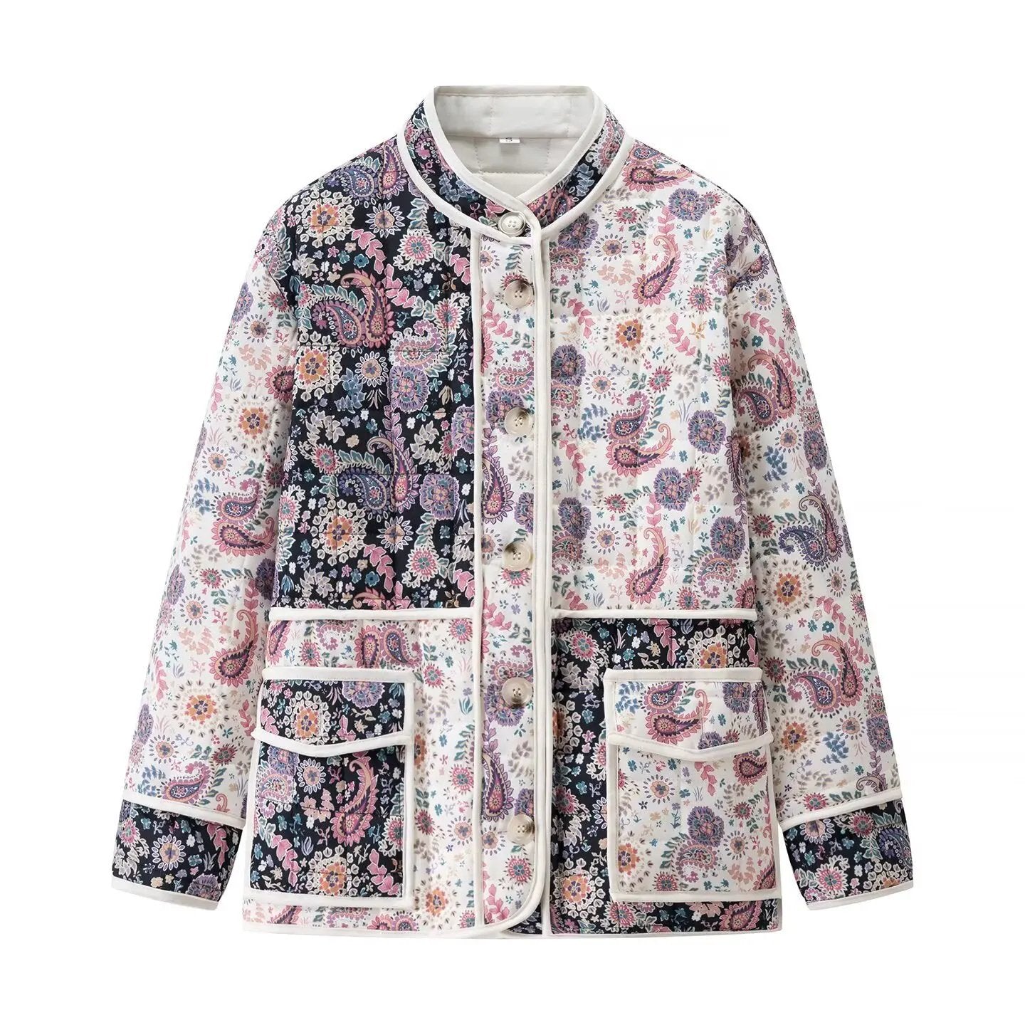 Women's Quilted Jacket Paisley Floral Patchwork BYMANYC ® New York CONTEMPORARY VIBRANT BOHO OUTERWEAR - New Collection by BYMANYC ® New York
