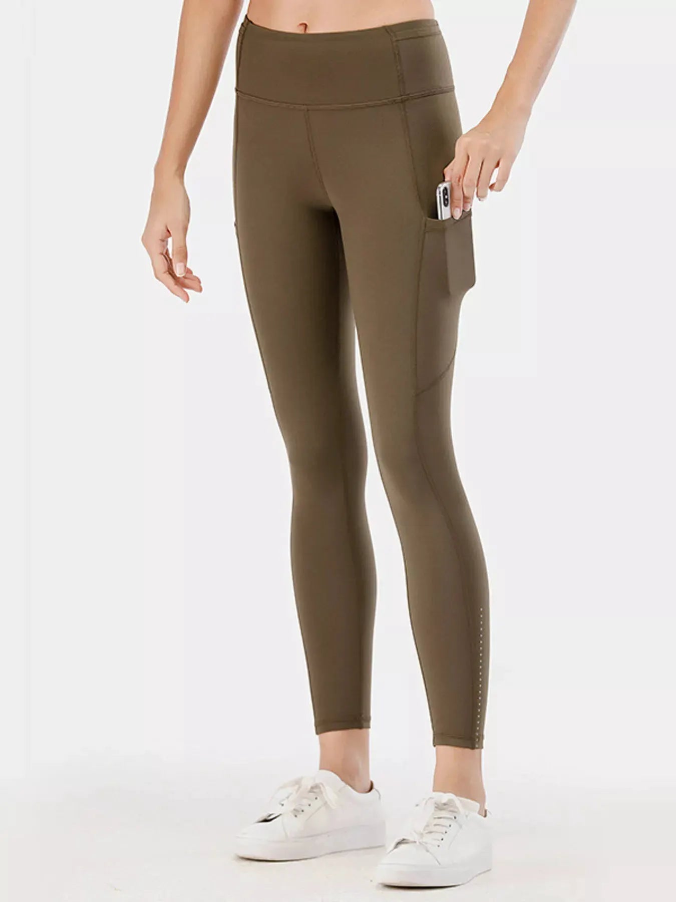 Full Size High-Waisted Active Leggings with Pockets Plus Size by Partner Label