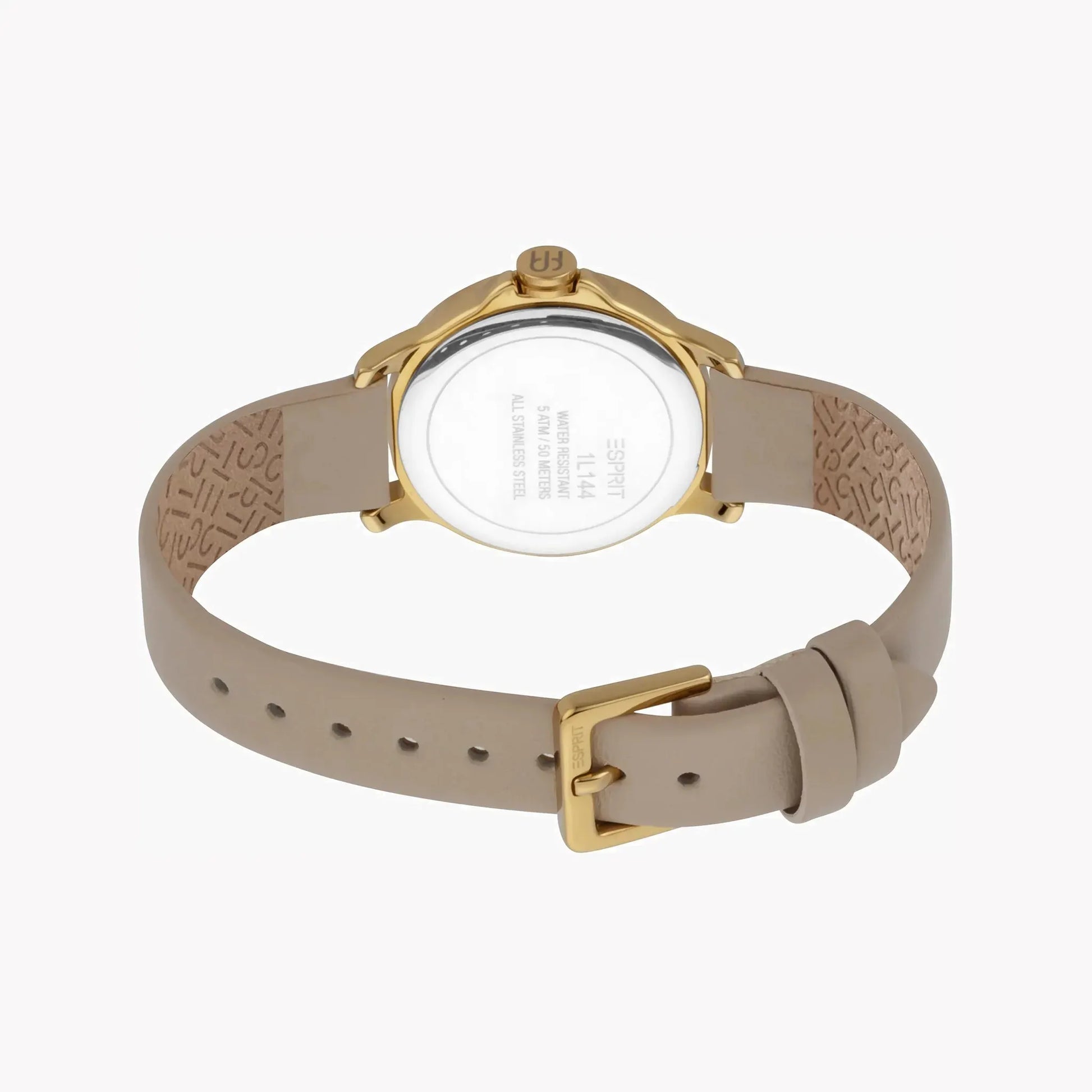 Esprit Women's Brown Leather Watch, Silver Dial | ES1L144L2025 by ESPRIT