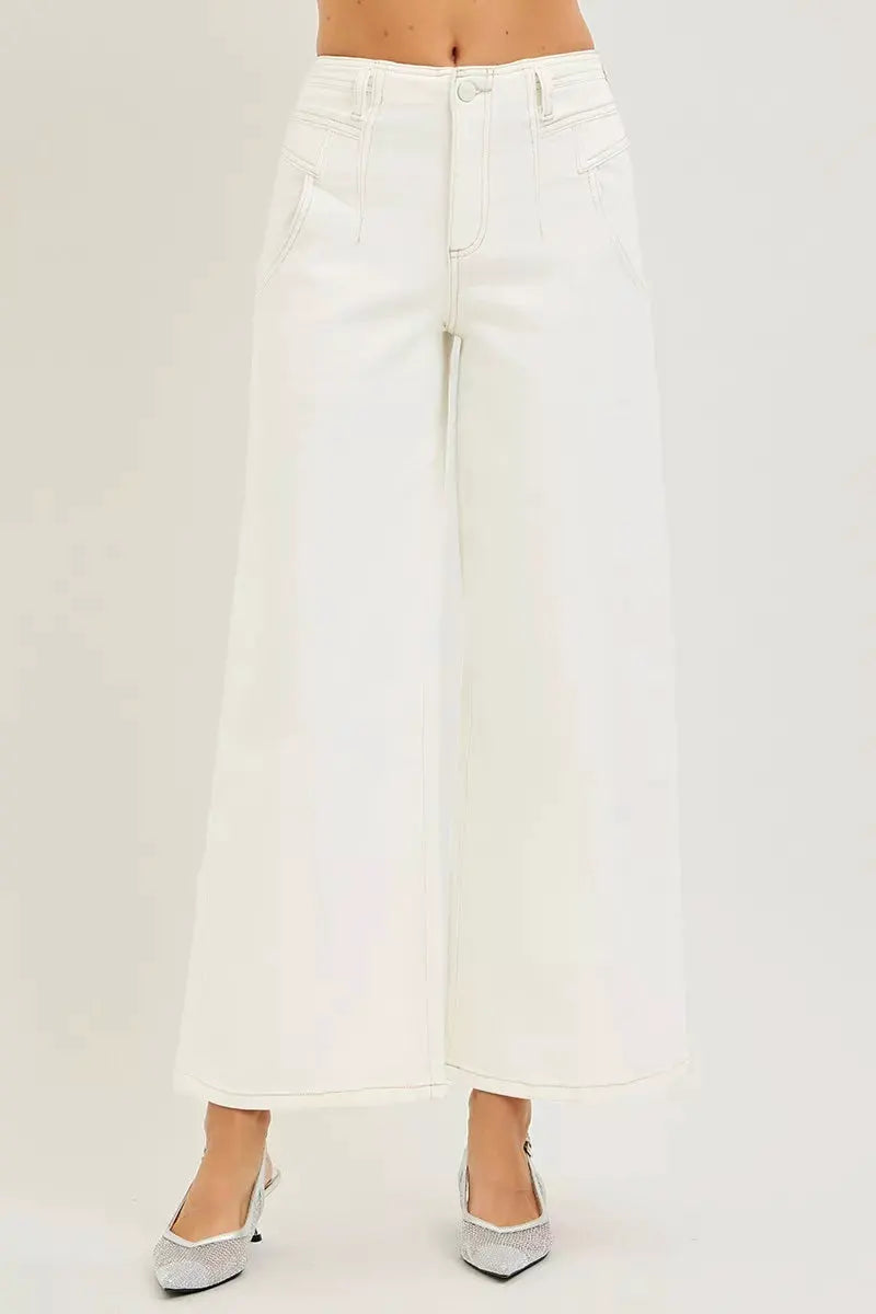 RISEN High Rise Ankle Wide Pants by RISEN