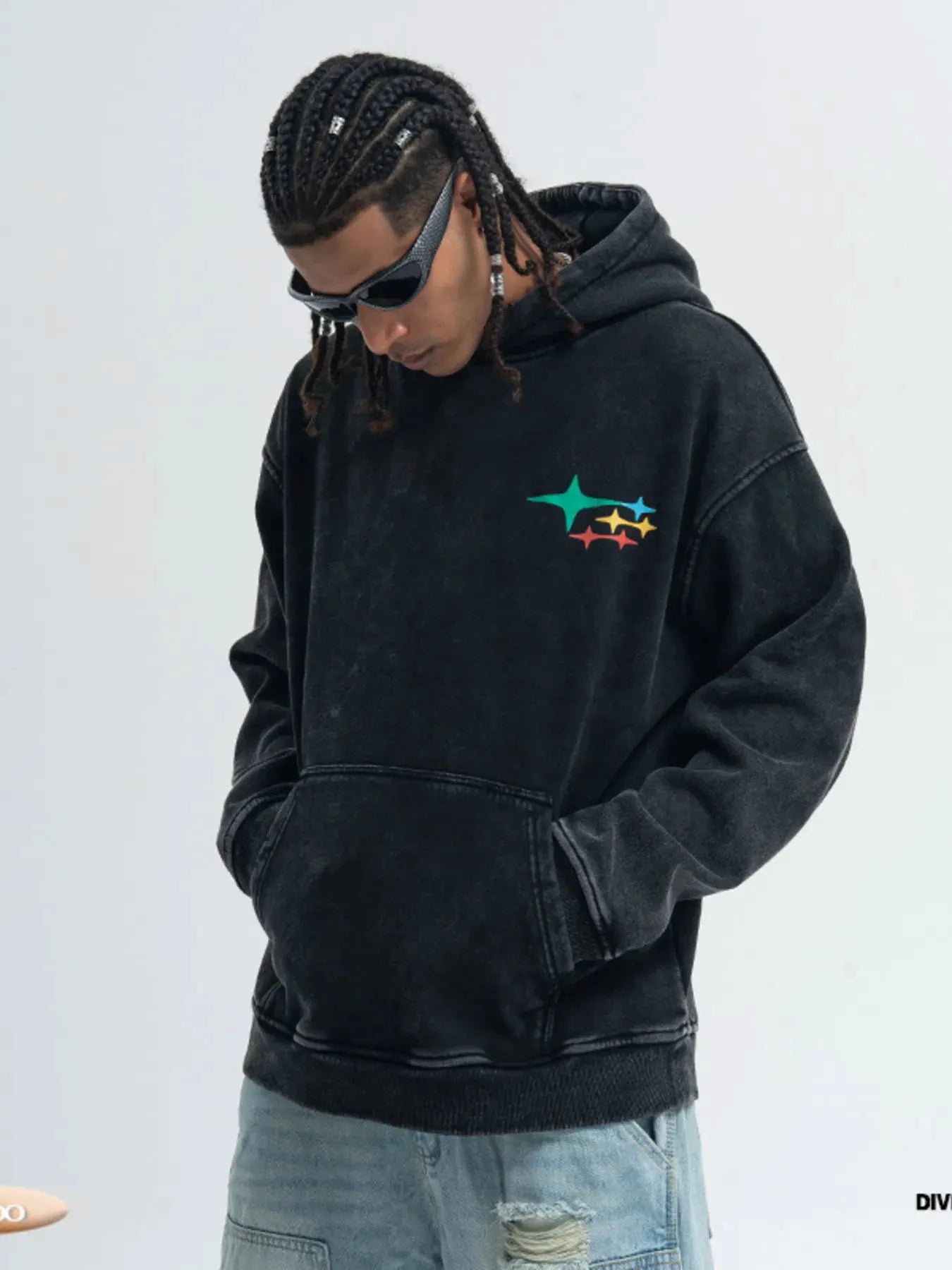 Men's Graphic Back Long Sleeve Hoodie by Partner Label