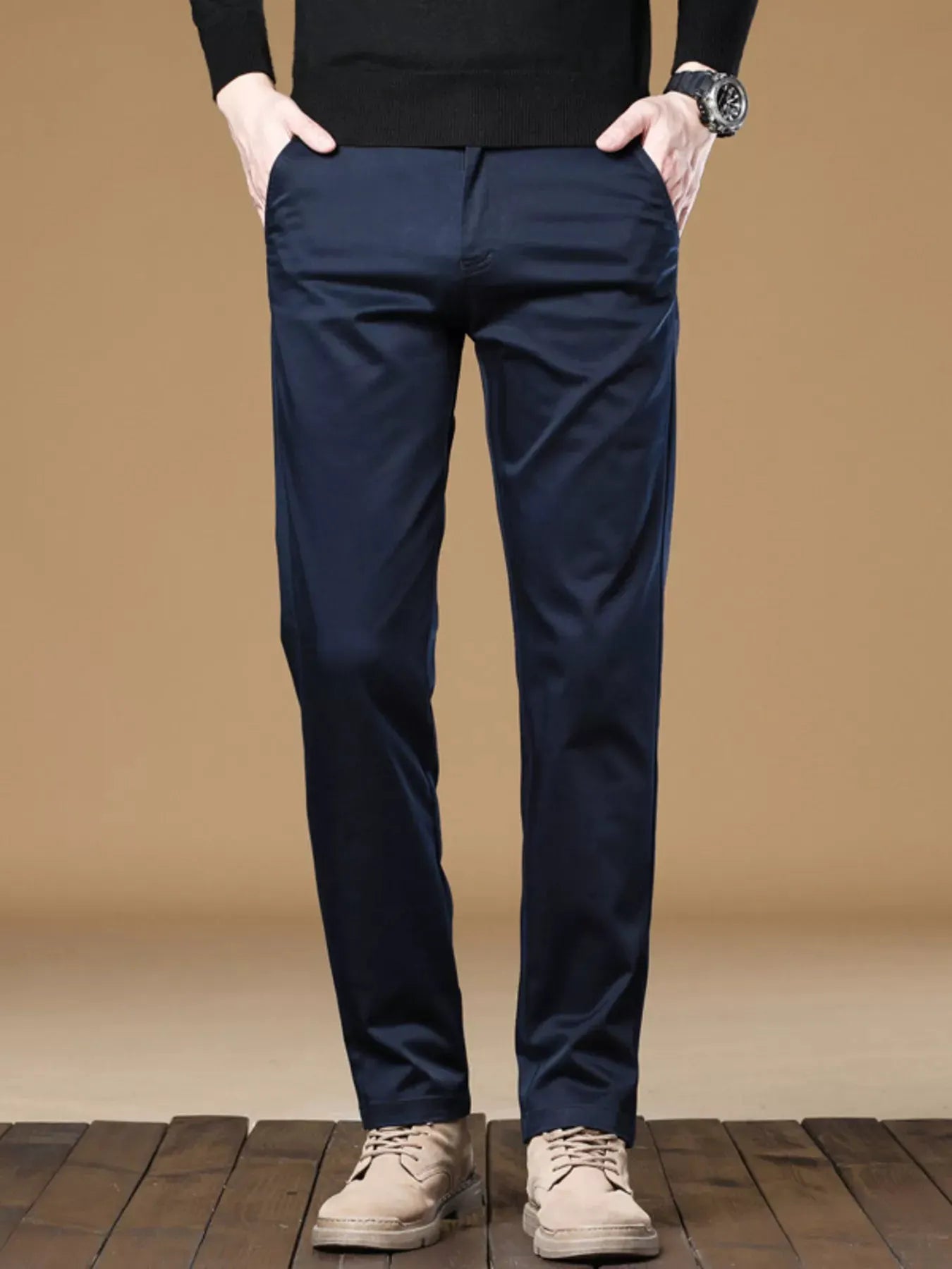 Men's Stretch Fit Casual Pants by Trendsi