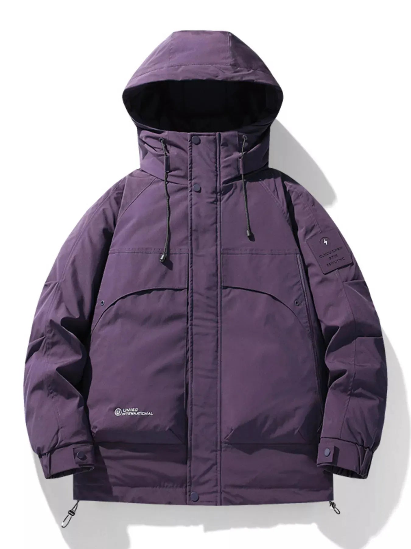 Men's Plus Size Hooded Padded Puffer Jacket by Partner Label