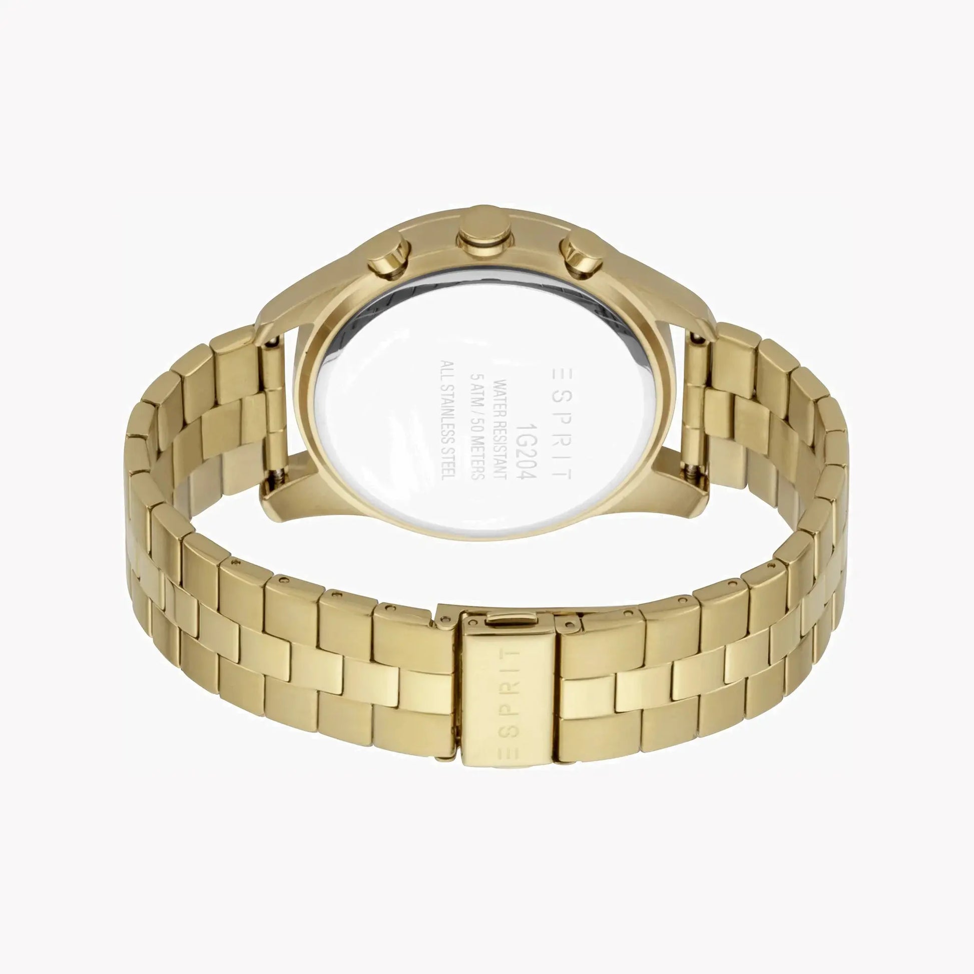 Esprit Men's Gold Stainless Steel Watch, Black Dial | Es1g113m0015 by ESPRIT