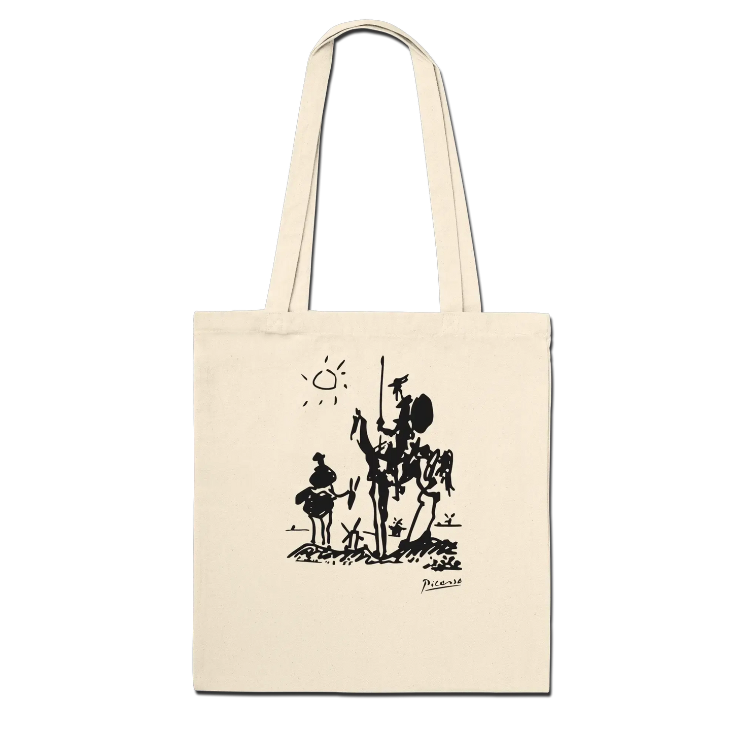 Pablo Picasso Don Quixote of La Mancha 1955 artwork tote bag by Art-O-Rama Shop