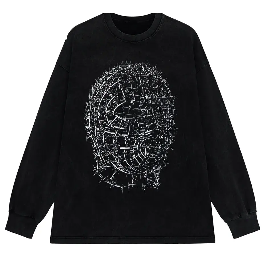 Gothic Vintage Grunge Y2K Oversized Anime T-Shirt by Vimost Shop