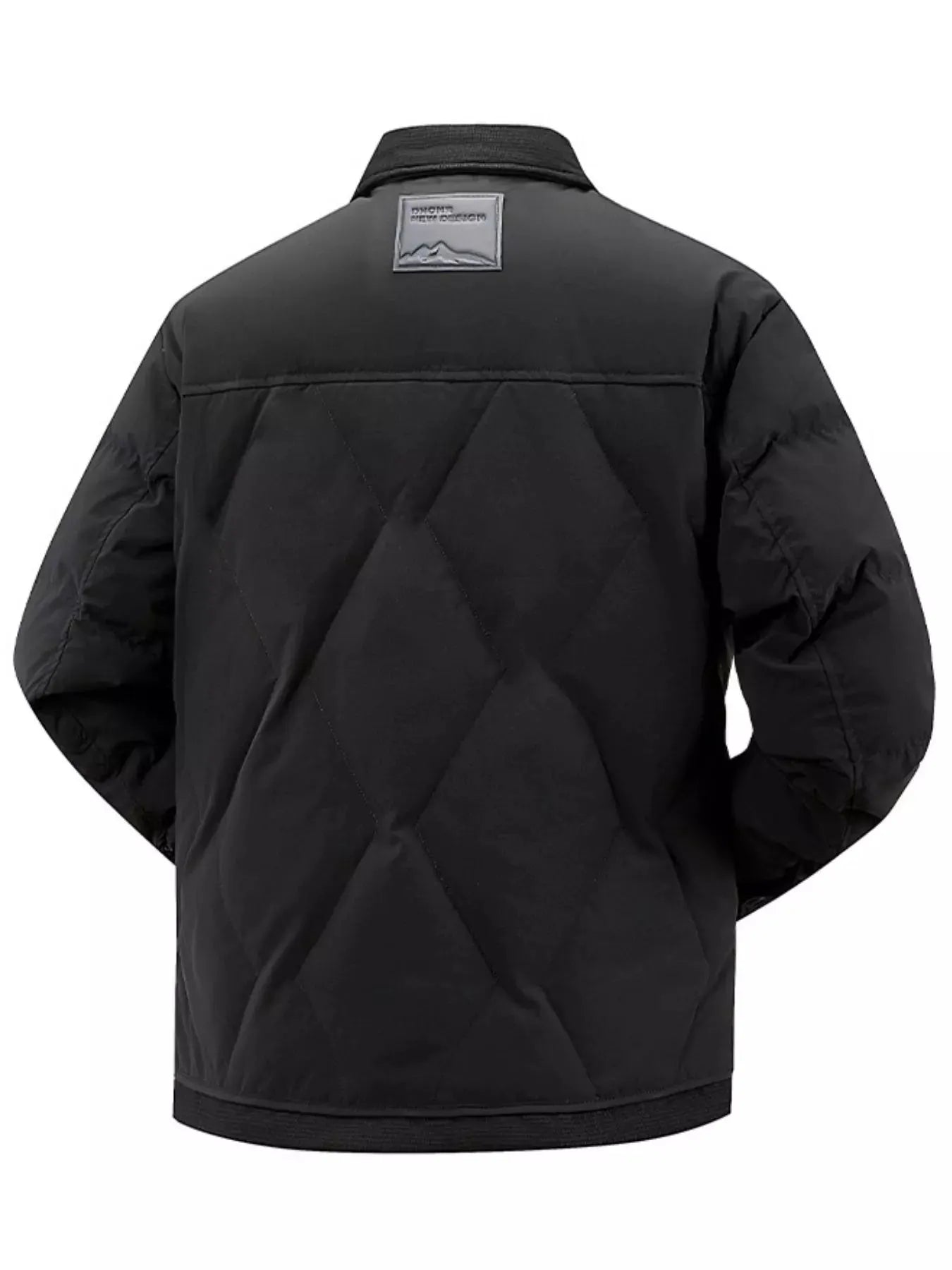 Men's Plus Size Quilted Snap-Down Padded Coat by Partner Label
