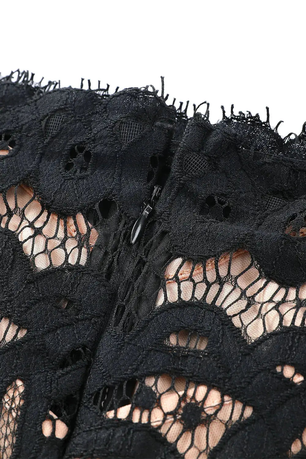 Off-Shoulder Long Sleeve Lace Dress by Partner Label
