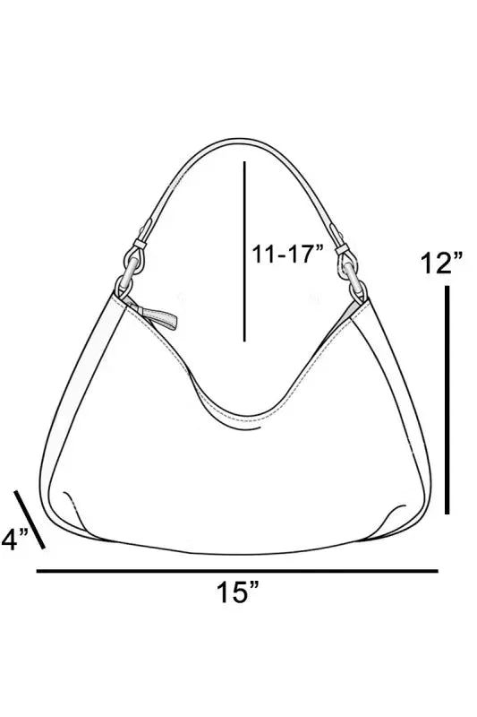 Fame Larger Leather Crescent Shoulder Bag by Partner Label